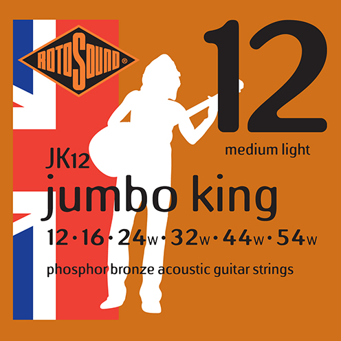 jk12 Rotosound Jumbo King Acoustic phosphor bronze guitar strings long life platinum flattop string