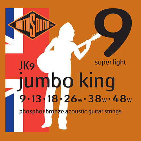 jk9 Rotosound Jumbo King Acoustic phosphor bronze guitar strings long life platinum flattop string