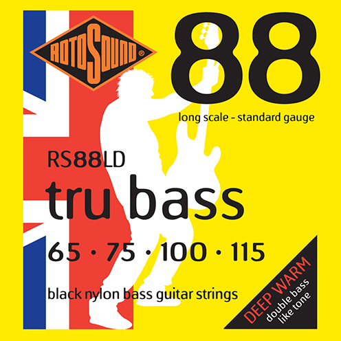 rs88ld Rotosound Tru Bass guitar strings black nylon yellow silk double doublebass tone sound paul mccartney low tension fretless dub reggae