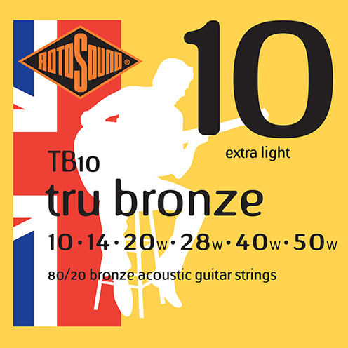 tb10 Rotosound Tru Bronze acoustic 80/20 bronze brass guitar strings flattop string