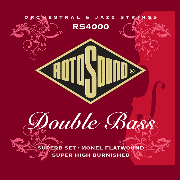 RS4000 Rotosound double bass strings. Monel flatwound high burnished traditional upright bass strings rockabilly
