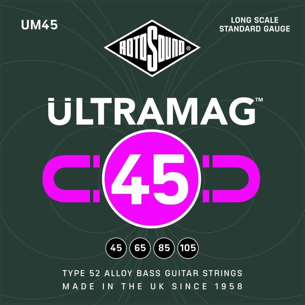 Rotosound Ultramag UM45 Foil Type 52 long scale standard electric bass guitar strings set