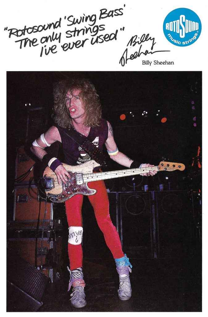 Billy Sheehan in Rotosound catalogue 1986