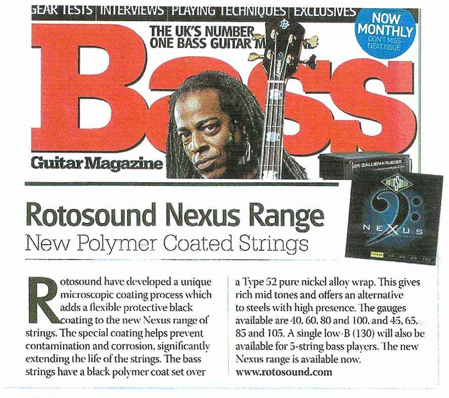 Nexus Bass Rotosound article