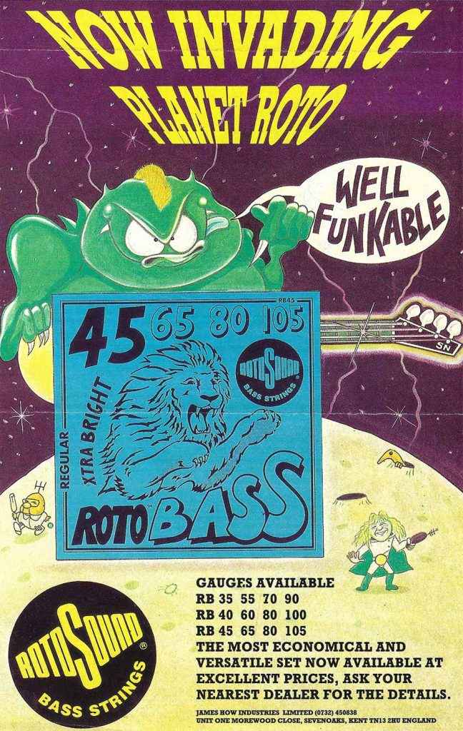 Roto Bass Planet Rotosound advert 1993