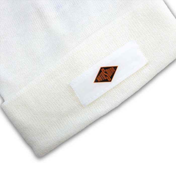 Rotosound White Patch Beanie Hat merchandise apparel detail