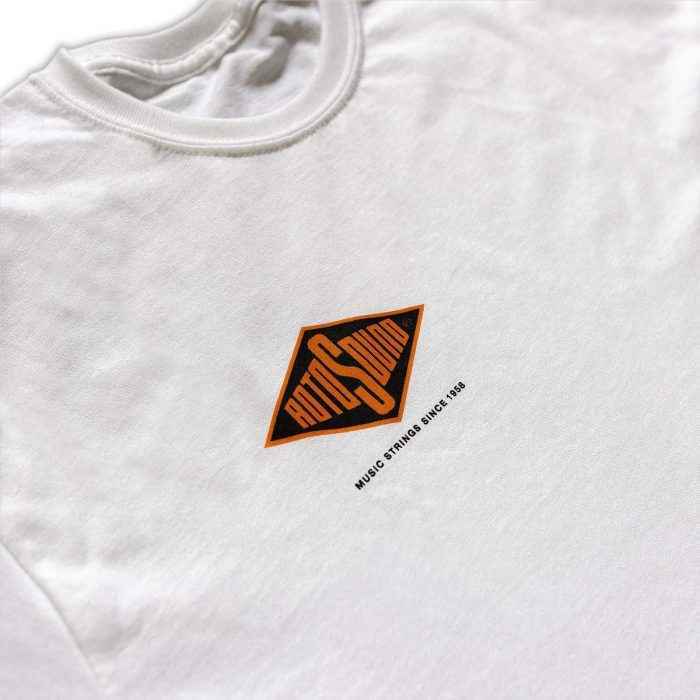 Rotosound Logo White T-shirt detail on white square