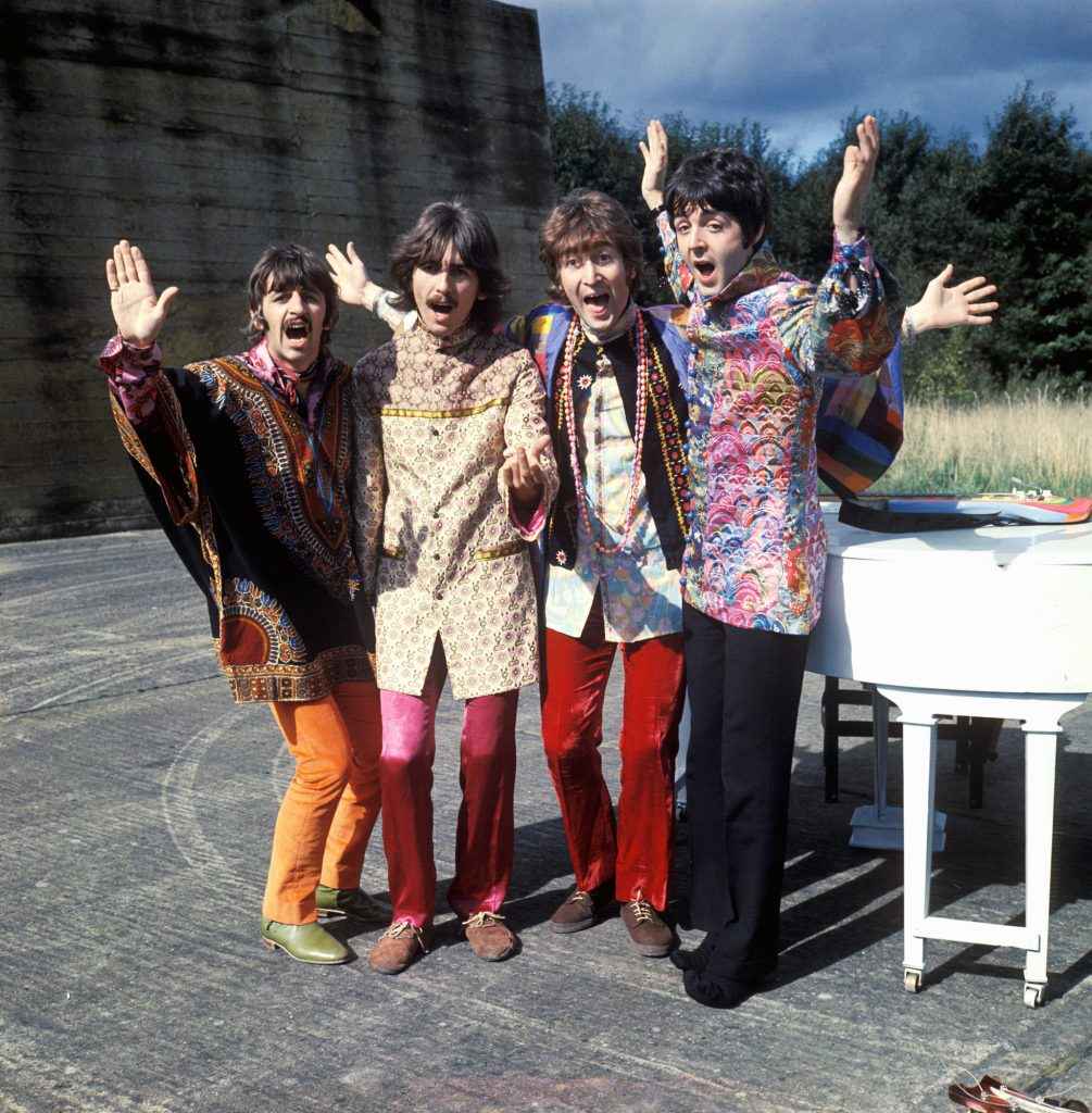 Press photo of The Beatles during Magical Mystery Tour. Credit Parlophone Music Sweden
