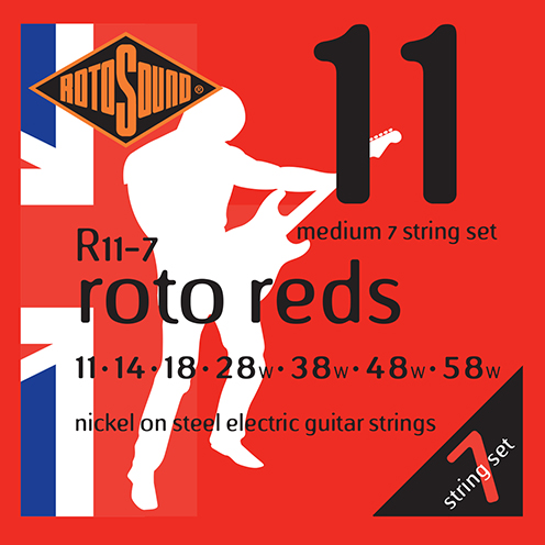 r11-7 Rotosound Roto nickel wound electric guitar strings. Best quality affordable giutar string for rock pop country metal funk blues