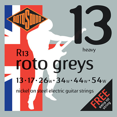 r13 Rotosound Roto nickel wound electric guitar strings. Best quality affordable giutar string for rock pop country metal funk blues