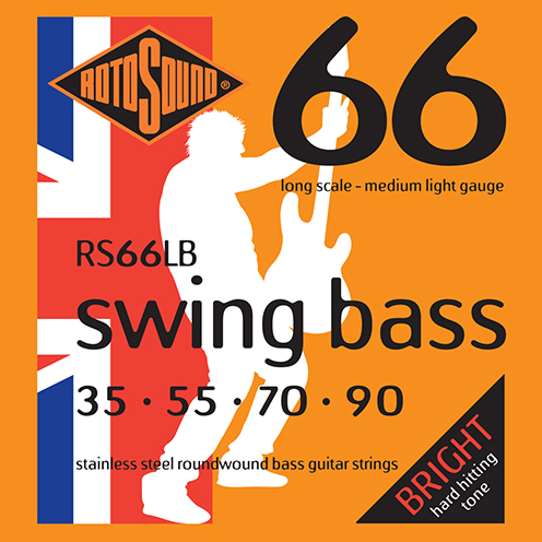 Rotosound RS66 LB Swing Bass strings. Steel roundwound round wound swingbass bass wire precision jazz Rickenbacker 4003 John Entwistle bajo guitare rock metal standard gauge regular bright