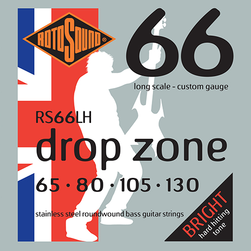 Rotosound Drop Zone RS66LH 65-130 Foil Swing Bass low tuned electric bass guitar strings set