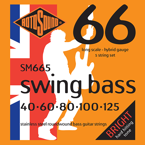 Rotosound Monel Flatwound Bass Guitar Strings 5 String Standard