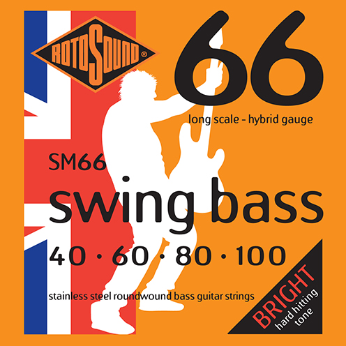 SM66 strings hybrid gauge Swing Bass 66 5string bass guitar set of string 40 125 gauge bright stainless steel tone roundwound round wound guage medium 40 100