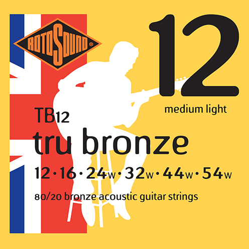 tb12 Rotosound Tru Bronze acoustic 80/20 bronze brass guitar strings flattop string