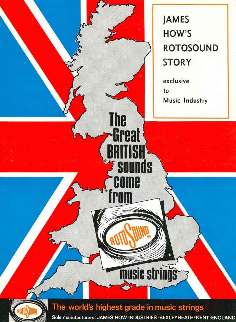Rotosound Music industry supplement 1971 Great Britain map Union Jack flag