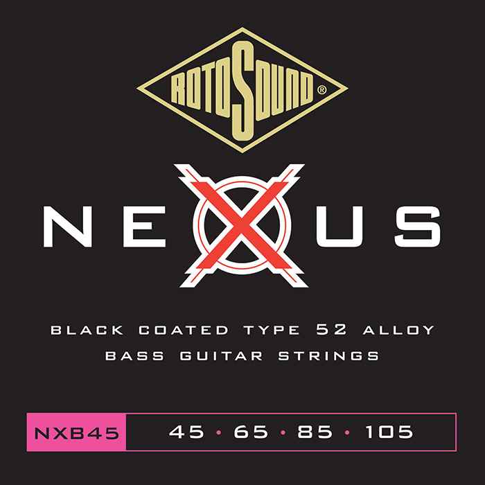 NXB45 Rotosound Nexus Polymer Coated 45 105 Type 52 medium scale standard electric bass guitar strings set elixir ellixir elixer elicksir XT