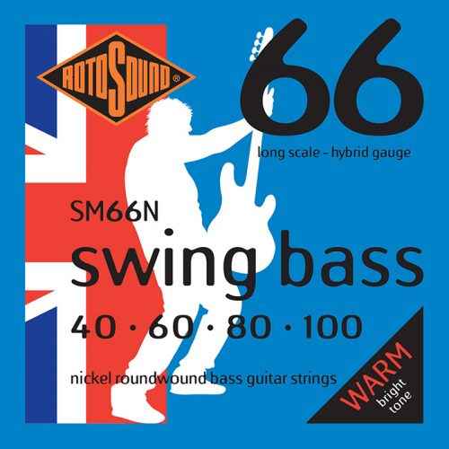 SM66N nickel strings hybrid gauge Swing Bass 66 5string bass guitar set of string 40 125 gauge bright stainless steel tone roundwound round wound guage medium 40 100