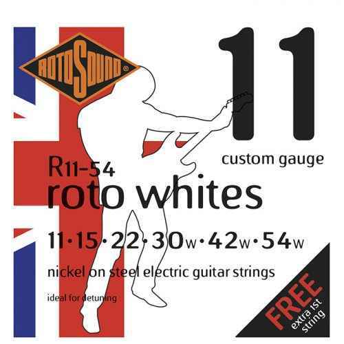R11-54 Rotosound drop tuning heavy string set Roto nickel wound electric guitar strings. Best quality affordable giutar string for rock pop country metal funk blues
