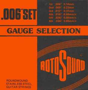 Rotosound Gauge Selection .006 set packaging front