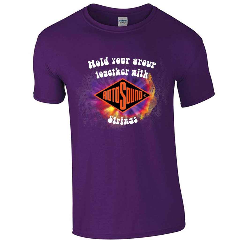 Hold Your Group Together With Rotosound Strings T-Shirt in Purple ...