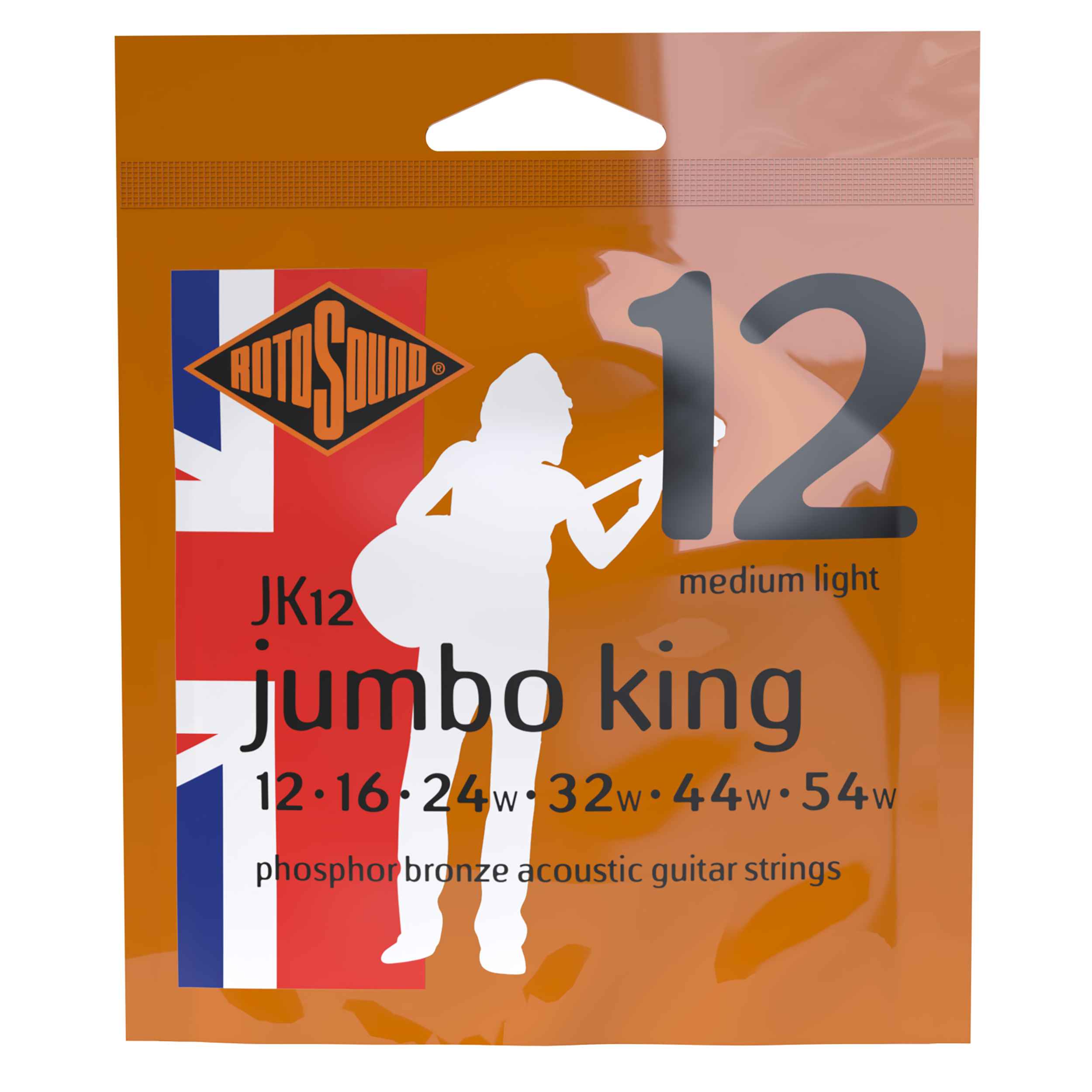 Jumbo King Acoustic Medium Light | 12-54 • Rotosound Music Strings
