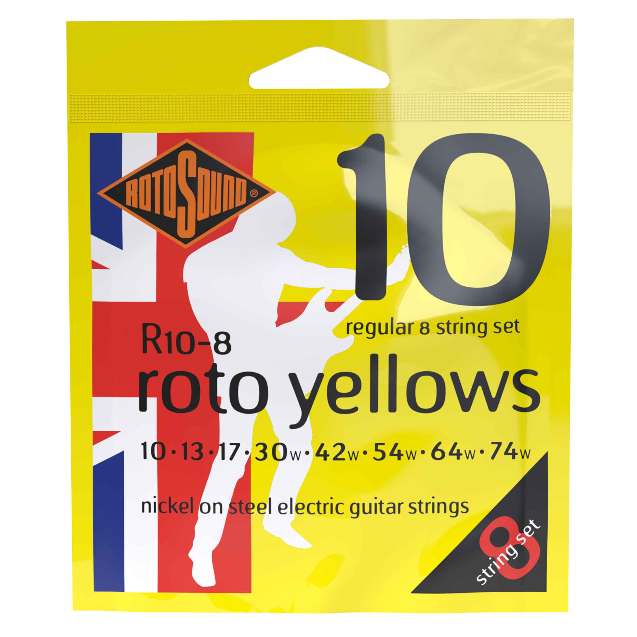 Roto Yellows 8-String | 10-74 • Rotosound Music Strings