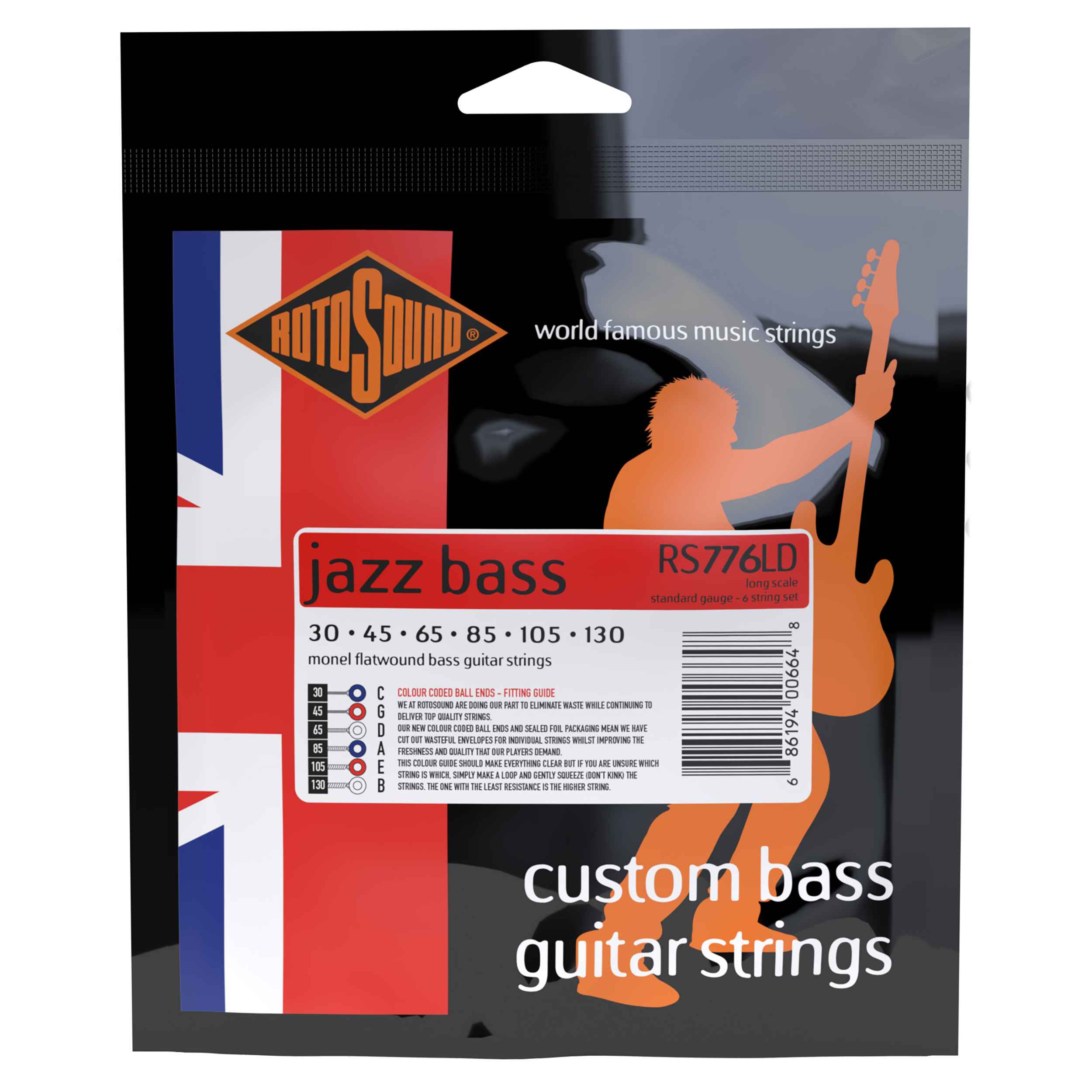 Jazz Bass 77 6-String Standard | 30-130 • Rotosound Music Strings