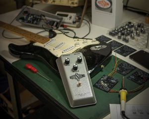 Rotosound RFB1 germanium Fuzz Pedal on bench